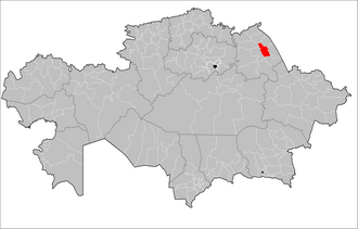 Pavlodar tumani xaritada