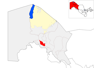 Nukus tumani xaritada