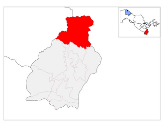 Sariosiyo tumani xaritada