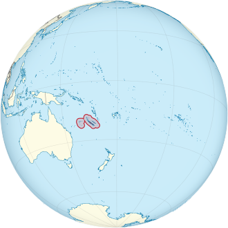 Location of Yangi Kaledoniya