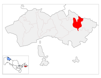 Toshloq tumani xaritada