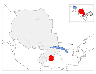 Xatirchi tumani xaritada