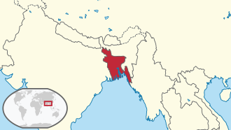Location of Bangladesh