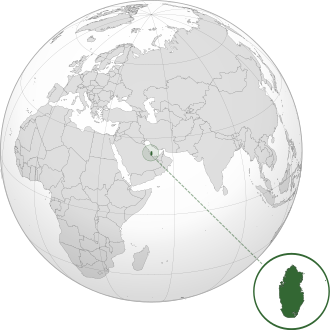 Location of Qatar