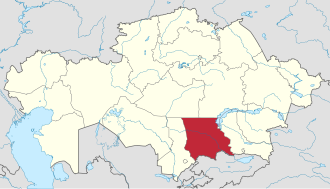 Jambul viloyati xaritada