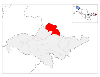 Paxtaobod tumani xaritada