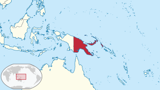 Location of Papua Yangi Gvineya