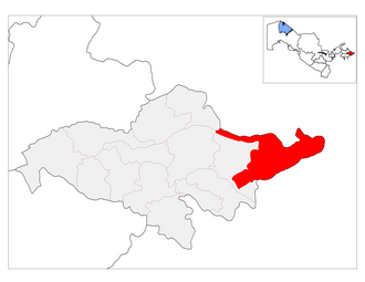 Qoʻrgʻontepa tumani xaritada