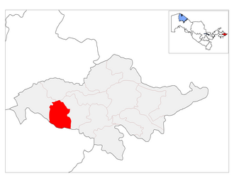 Boʻston (Boʻz tuman) xaritada