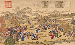 "Xorgos gʻalabasi" Amursana partizanlari 1758 yilda knyaz Kabdan-jab tomonidan magʻlubiyatga uchratildilar.