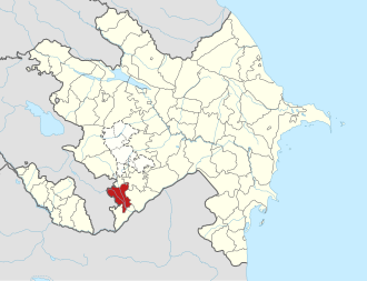 Gubadli tumani xaritada