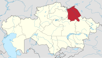 Pavlodar viloyati xaritada