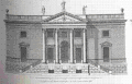 Palladio's Villa Emo asosidagi Stourhead uyining sharqiy jabhasi