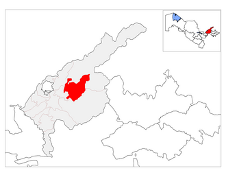 Parkent tumani xaritada