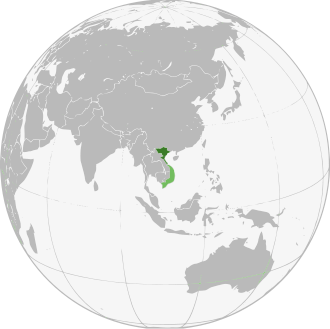 Location of Vyetnam Demokratik Respublikasi